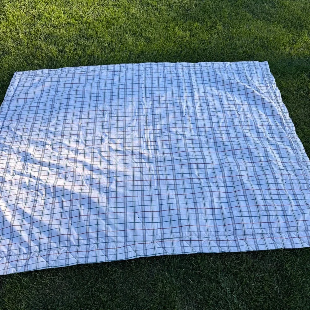Handmade Patchwork Tied Quilt Red Plaid Floral Farmhouse Cottagecore 60x80 Throw